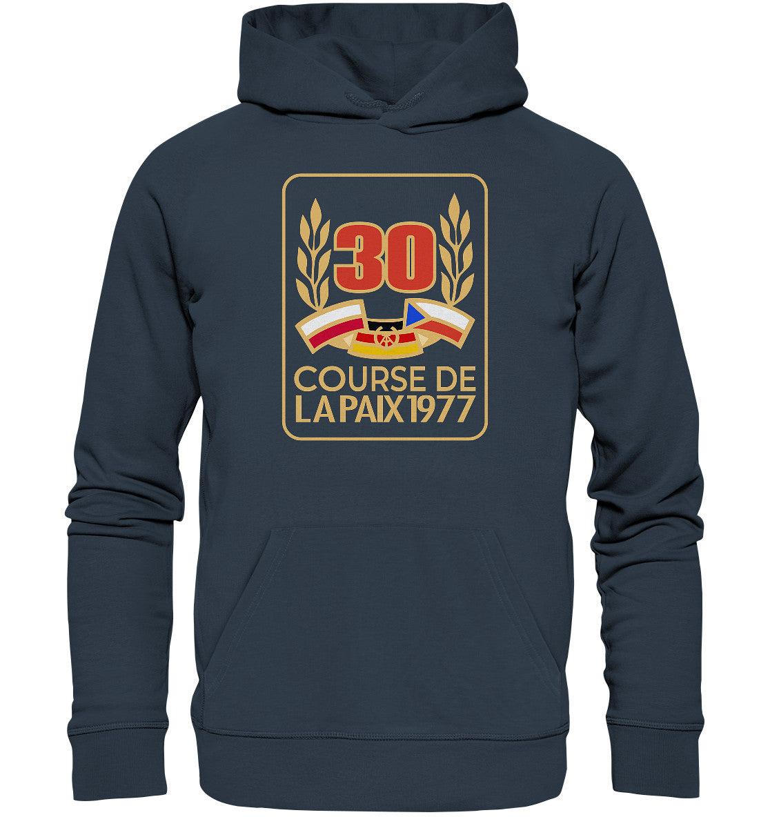 DDR Ostalgie Kapuze / Organic Hoodie Unisex • 30. FRIEDENSFAHRT 1977