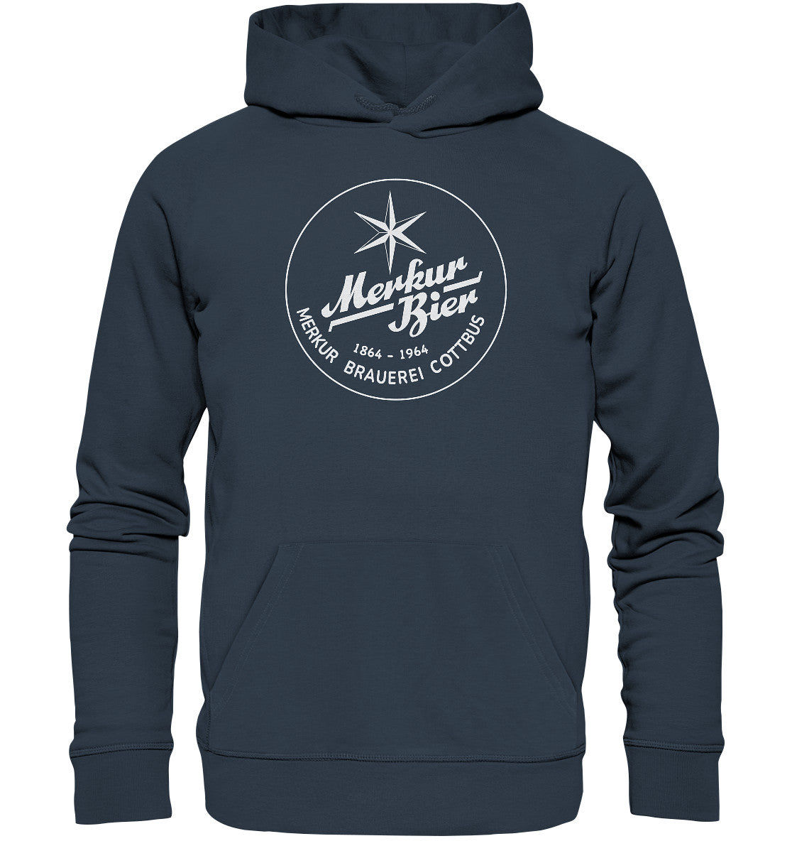 DDR Ostalgie Kapuze / Organic Hoodie Unisex • MERKUR BRAUEREI COTTBUS