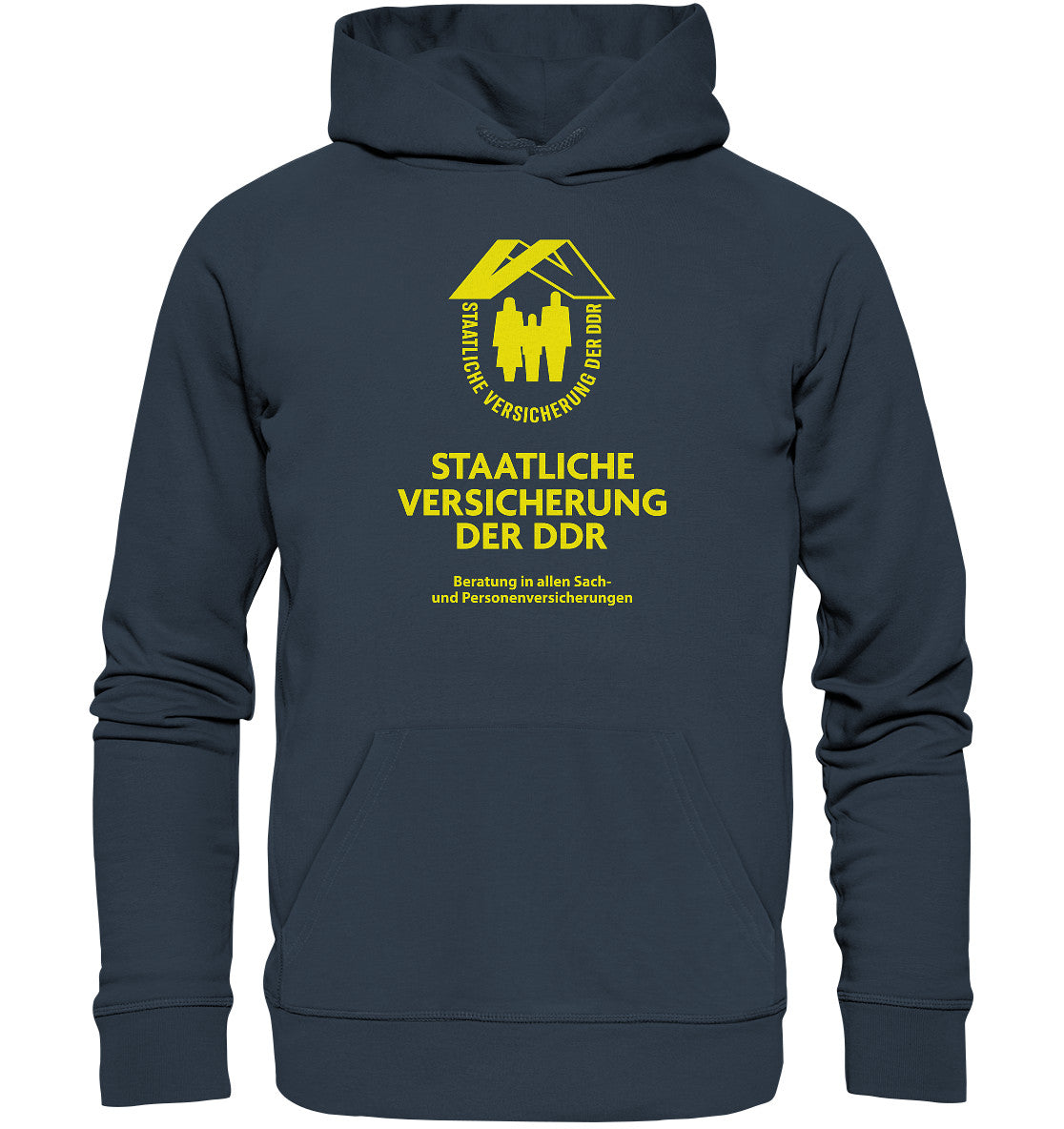 DDR Ostalgie Kapuze / Organic Hoodie Unisex • STAATLICHE VERSICHERUNG DER DDR