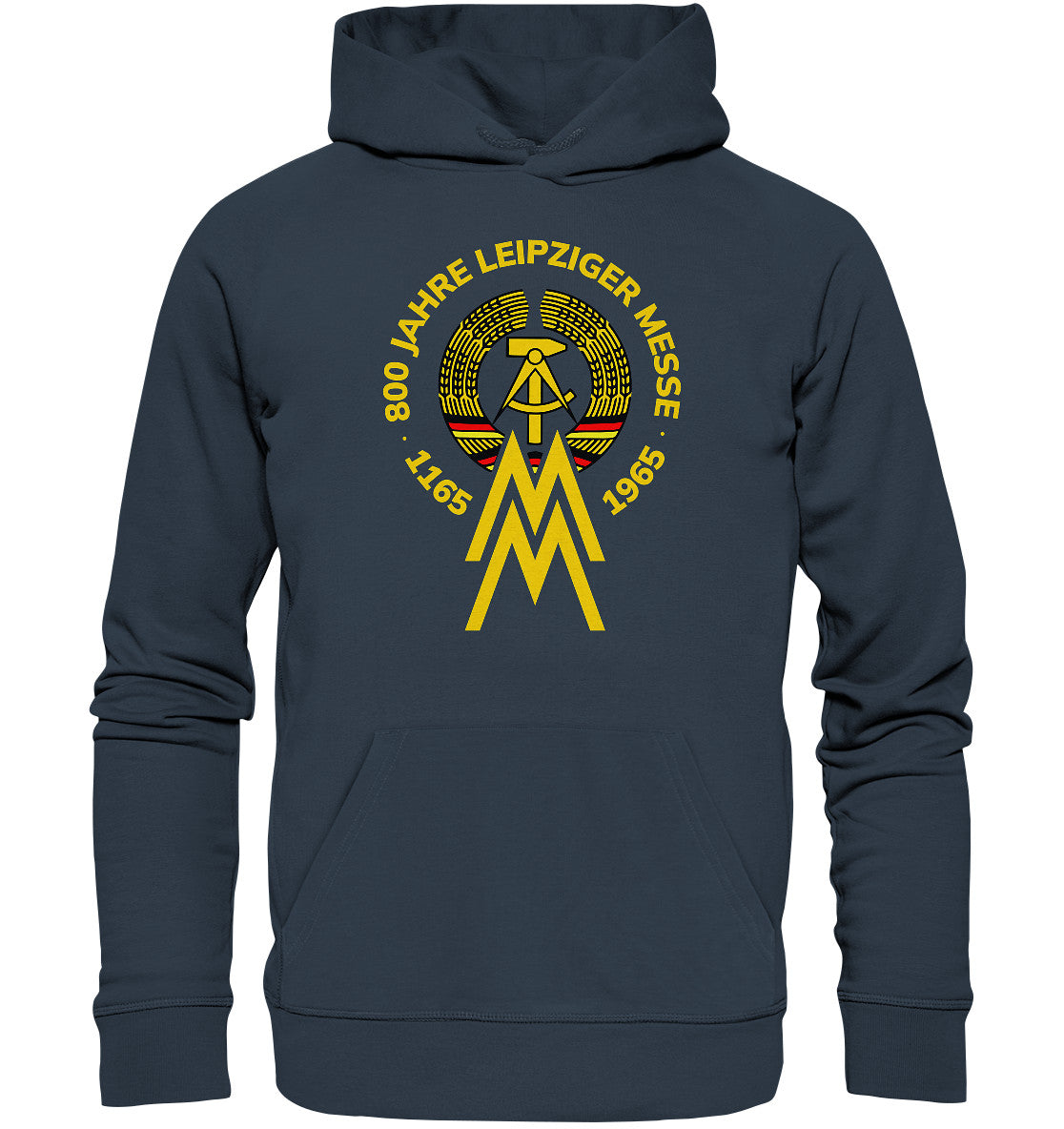 DDR Ostalgie Kapuze / Organic Hoodie Unisex • 800 JAHRE LEIPZIGER MESSE