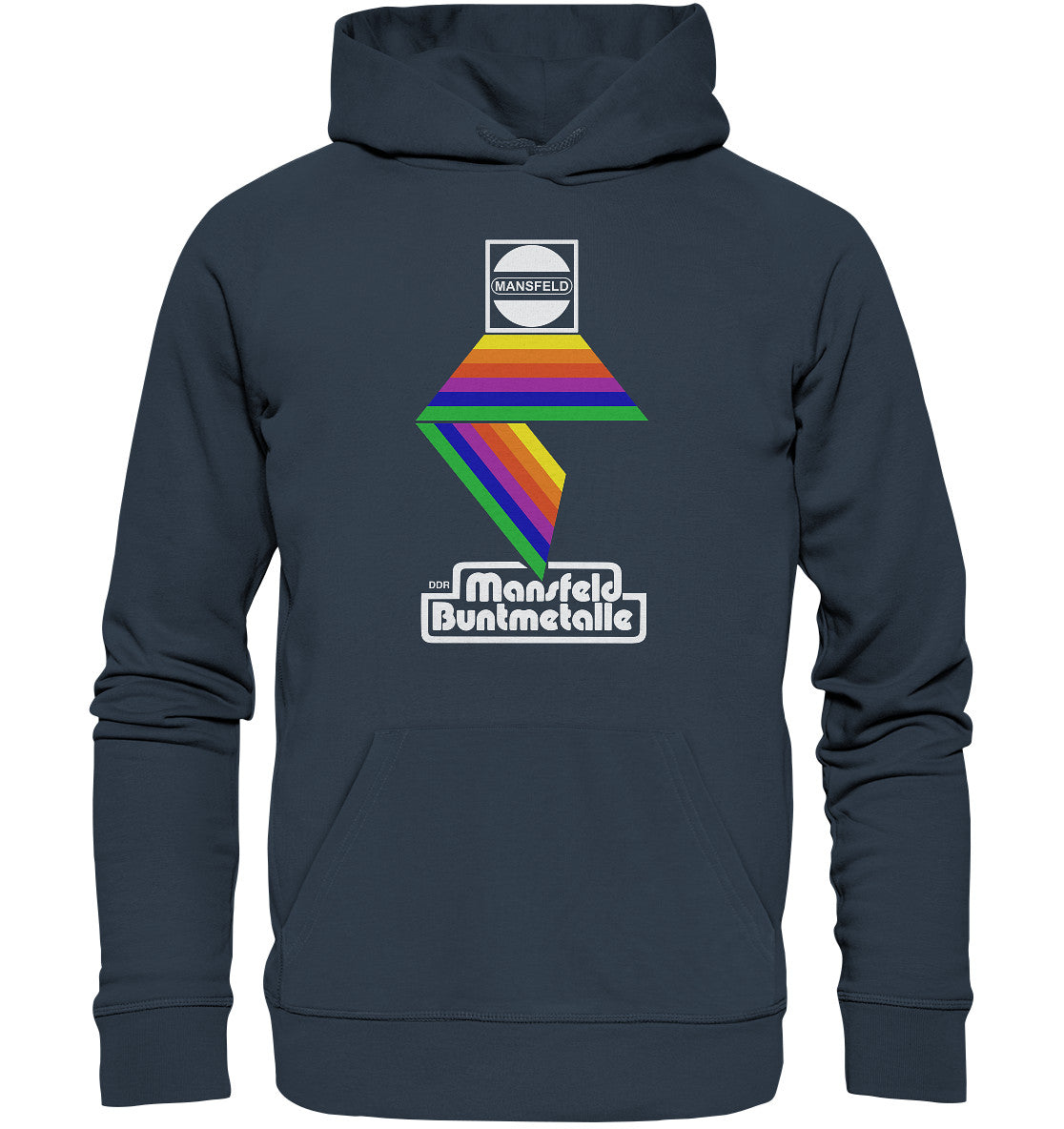 DDR Ostalgie Kapuze / Organic Hoodie Unisex • DDR MANSFELD BUNTMETALLE