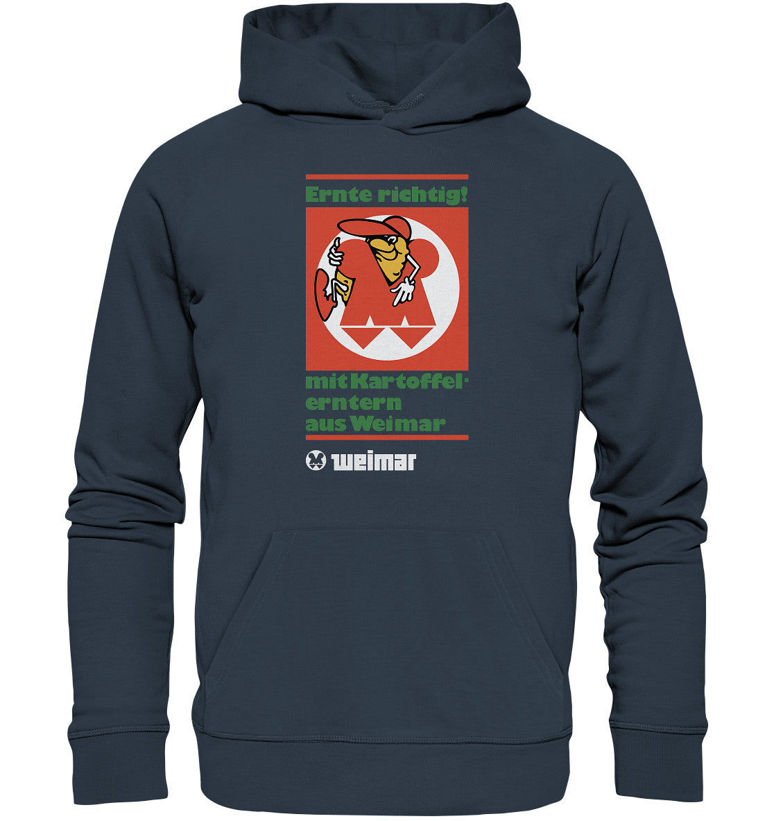 DDR Ostalgie Kapuze / Organic Hoodie Unisex • KARTOFFELERNTER AUS WEIMAR
