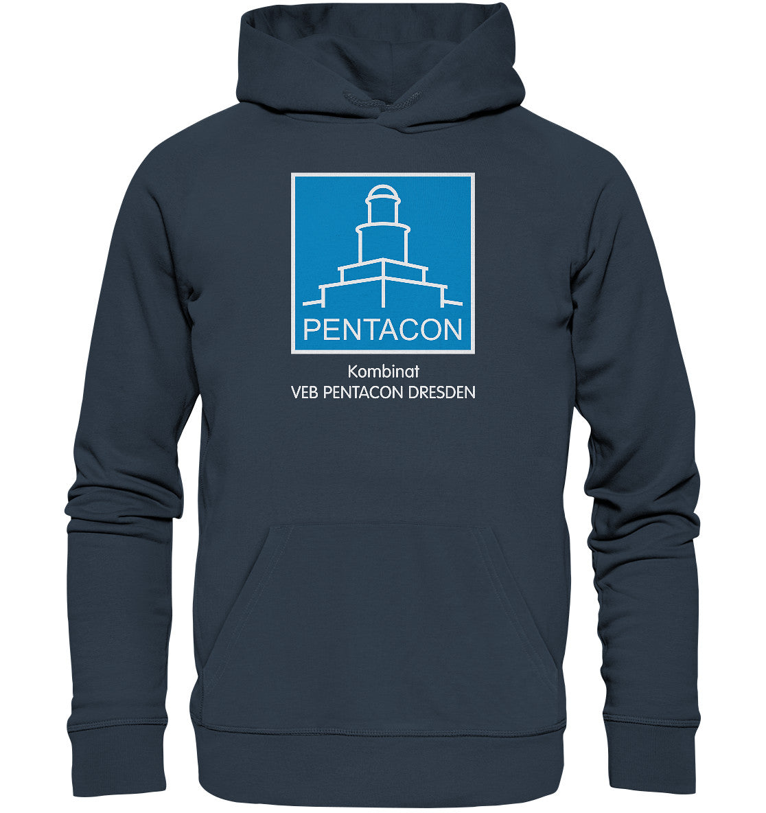 DDR Ostalgie Kapuze / Organic Hoodie Unisex • KOMBINAT VEB PENTACON DRESDEN