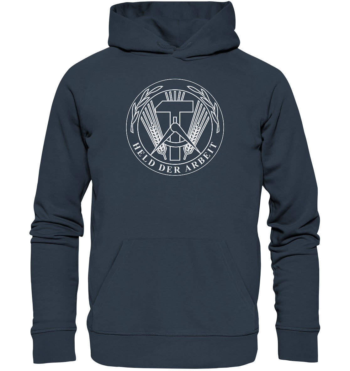 DDR Ostalgie Kapuze / Organic Hoodie Unisex •  HELD DER ARBEIT- ORIGINALMEDAILLE