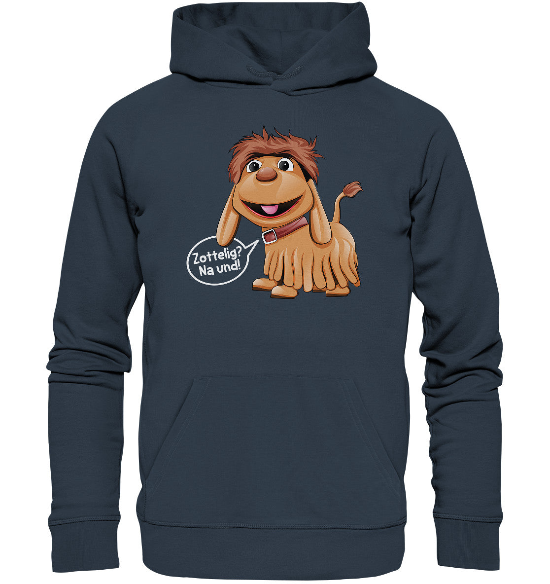 DDR Ostalgie Kapuze / Organic Hoodie Unisex • UNSER SANDMÄNNCHEN - MOPPI - ZOTTELIG? NA UND!