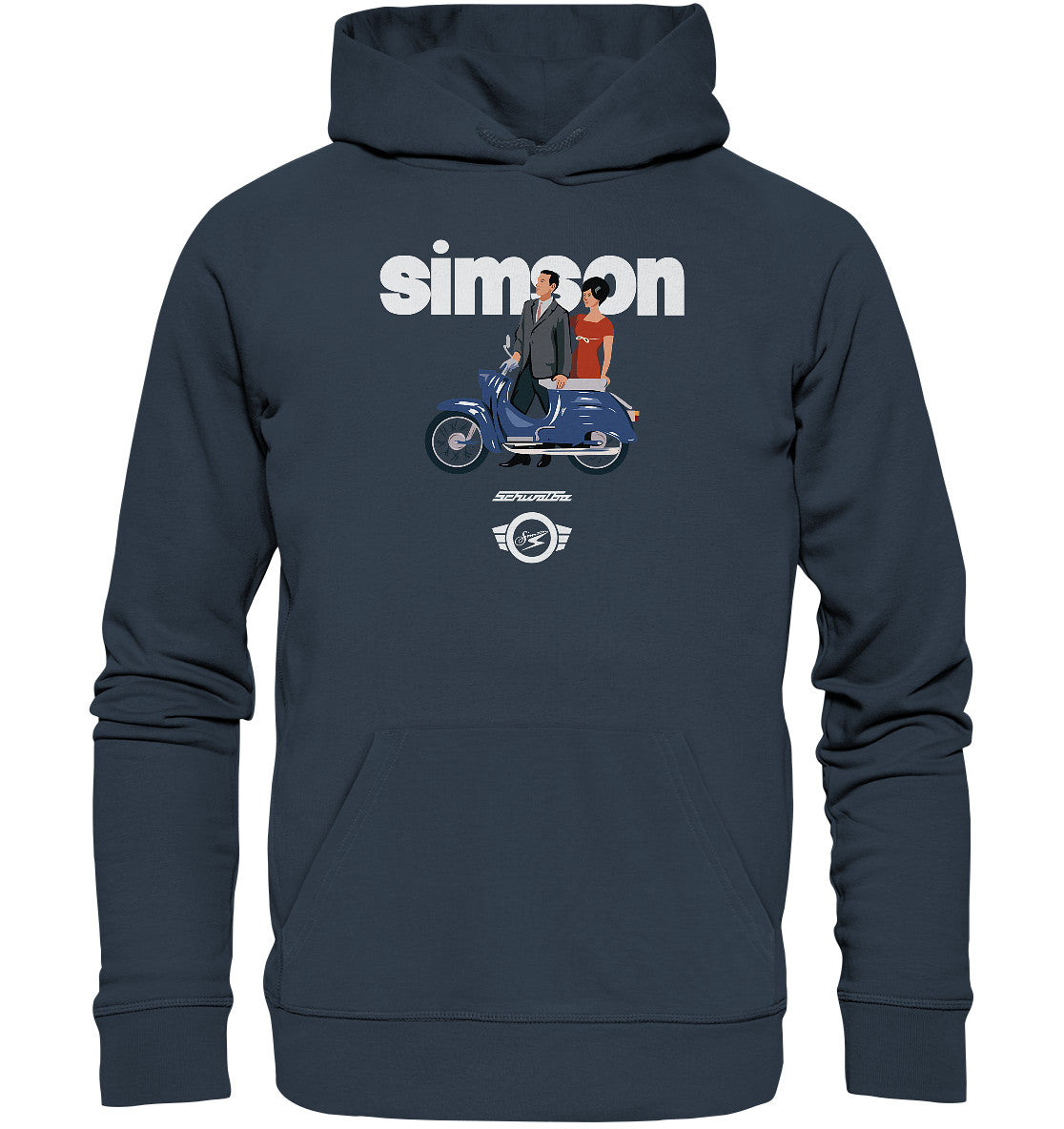 DDR Ostalgie Kapuze / Organic Hoodie Unisex • SIMSON SCHWALBE - ORIGINAL WERBUNG 1964