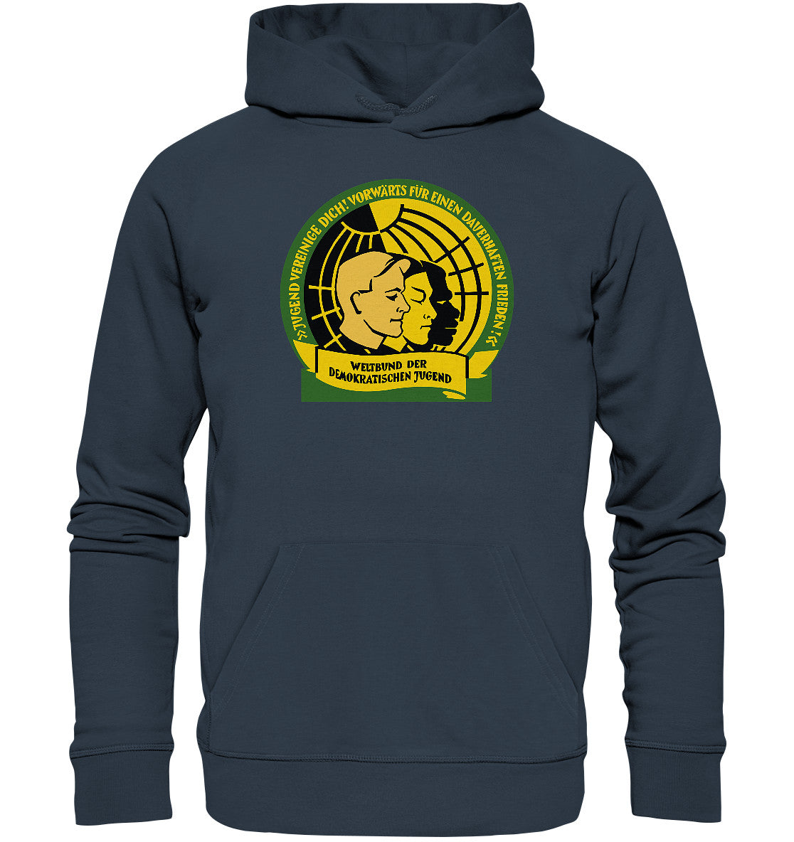 DDR Ostalgie Kapuze / Organic Hoodie Unisex • WELTBUND DER JUGEND