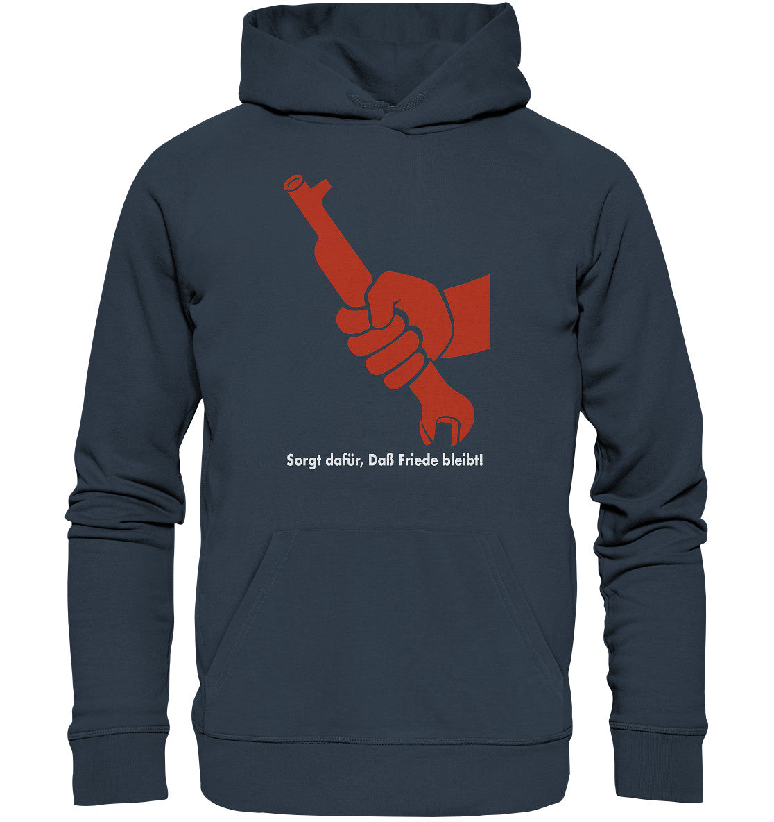 DDR Ostalgie Kapuze / Organic Hoodie Unisex • SORGT DAFÜR, DASS FRIEDE BLEIBT - DDR-PLAKAT 1982