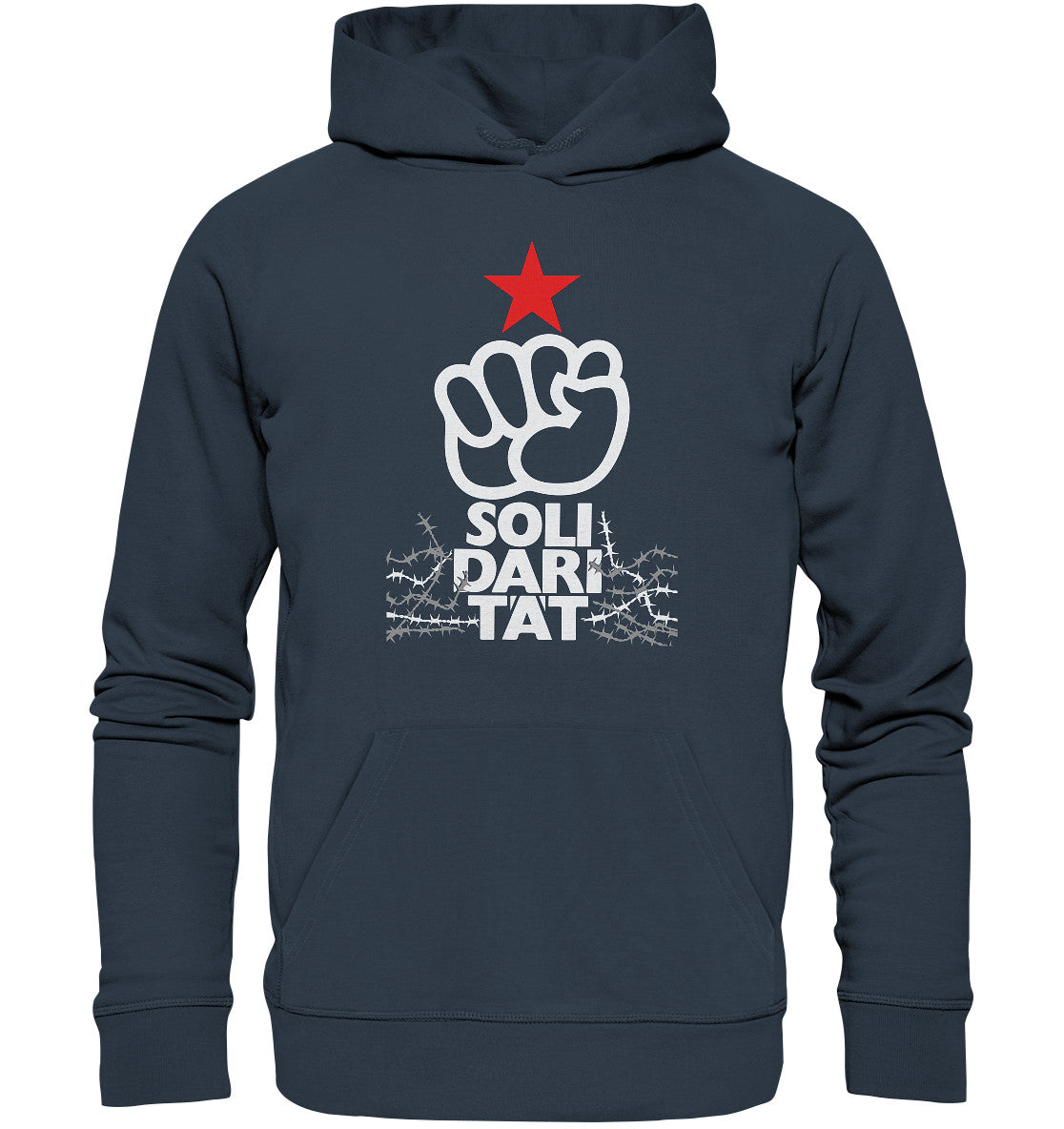 DDR Ostalgie Kapuze / Organic Hoodie Unisex • INTERNATIONALE SOLIDARITÄT