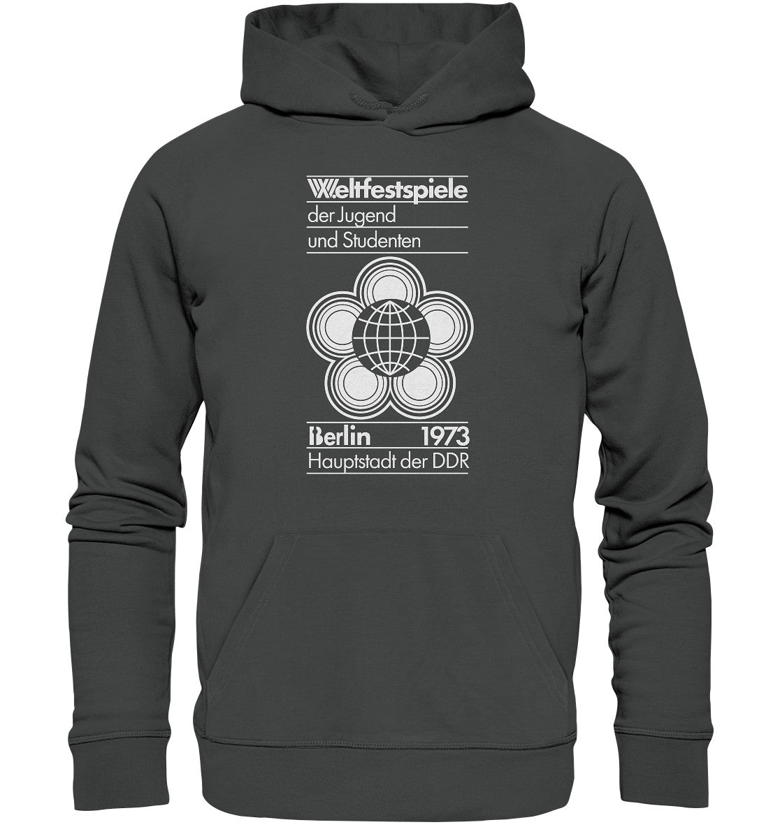 DDR Ostalgie Kapuze / Organic Hoodie Unisex• WELTFESTSPIELE BERLIN 1973 - PLAKATMOTIV