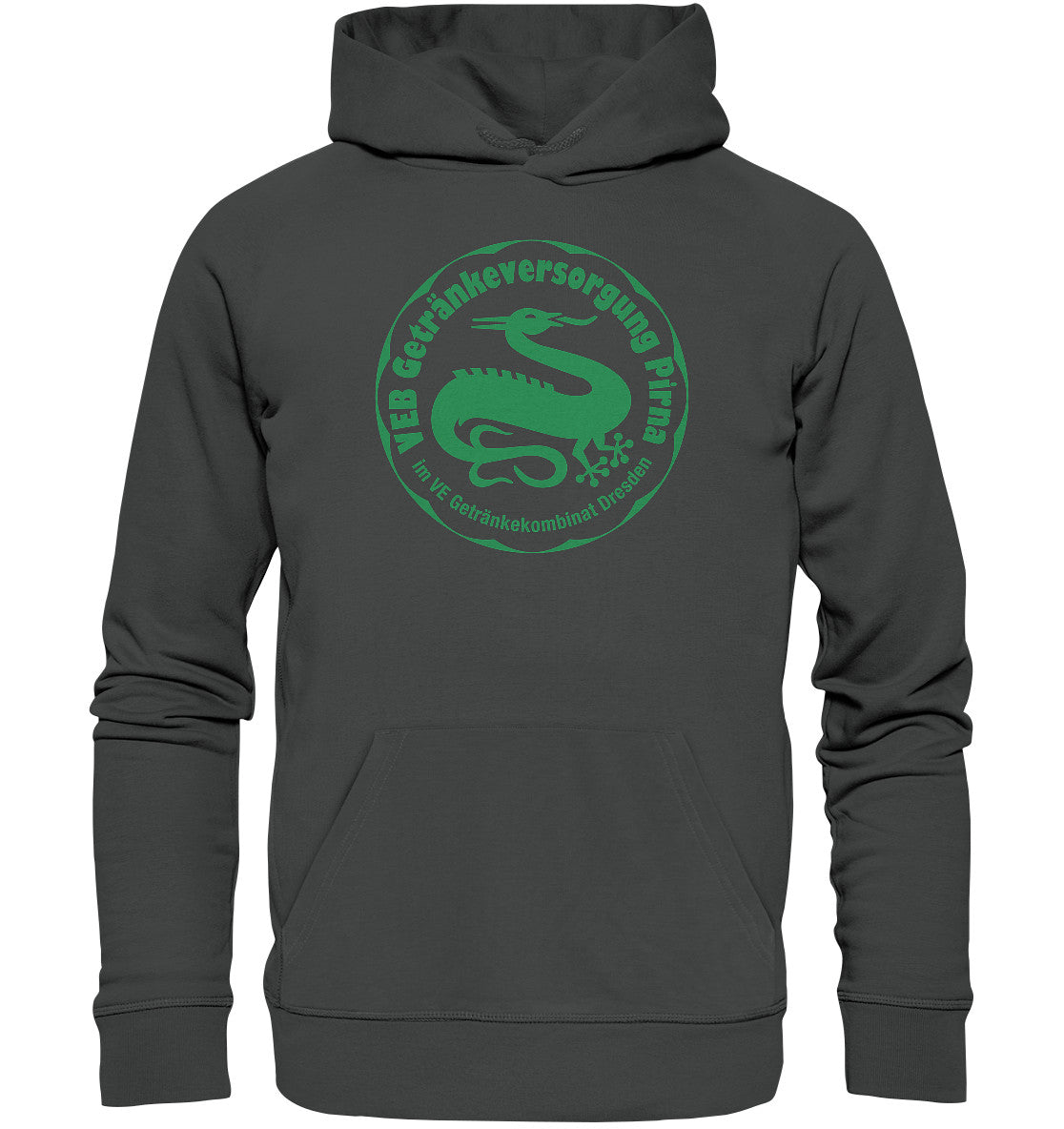 DDR Ostalgie Kapuze / Organic Hoodie Unisex • VEB GETRÄNKEVERSORGUNG PIRNA, KOMBINAT DRESDEN