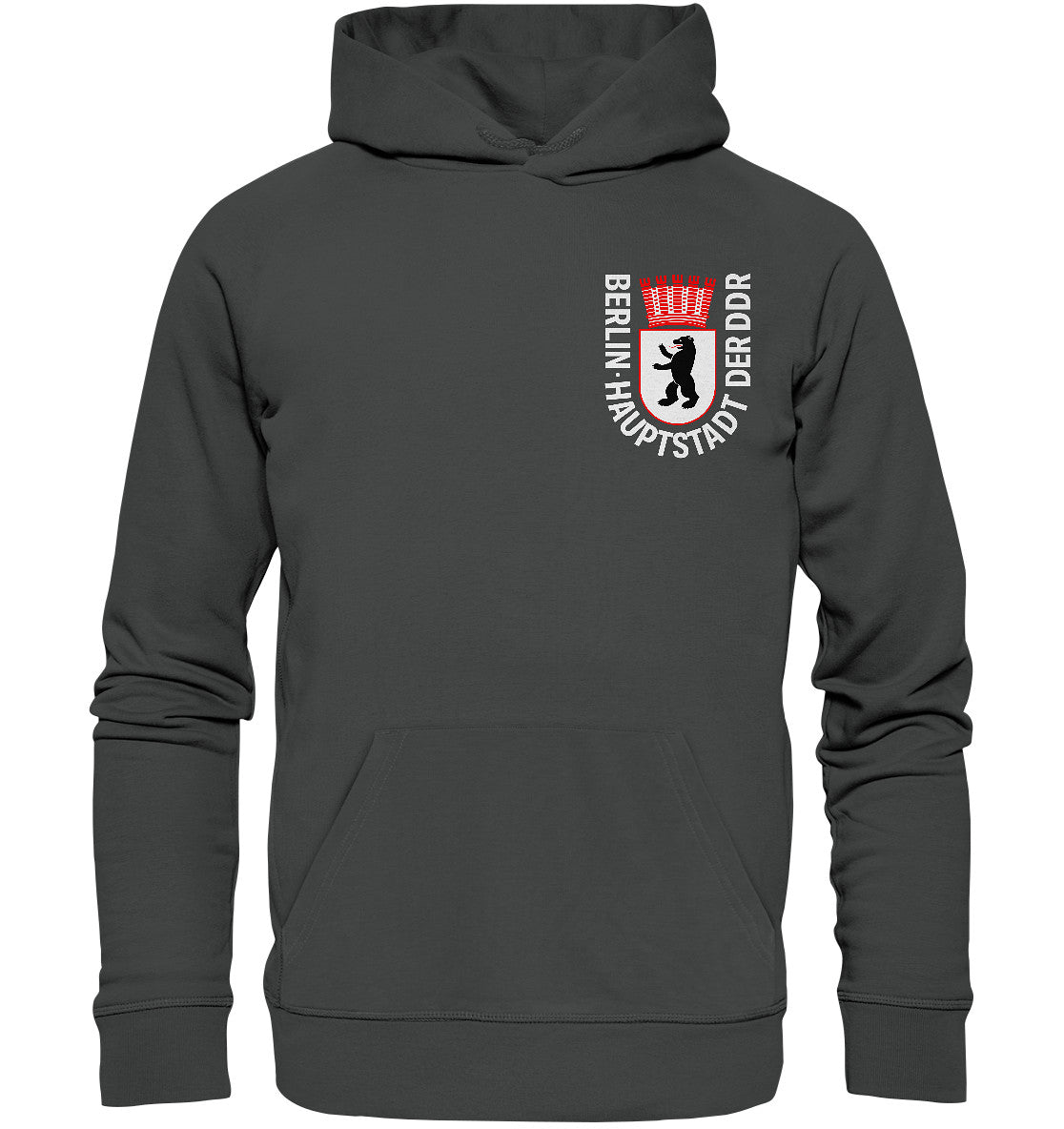DDR Ostalgie Kapuze / Organic Hoodie Unisex • WAPPEN BERLIN - HAUPTSTADT DER DDR