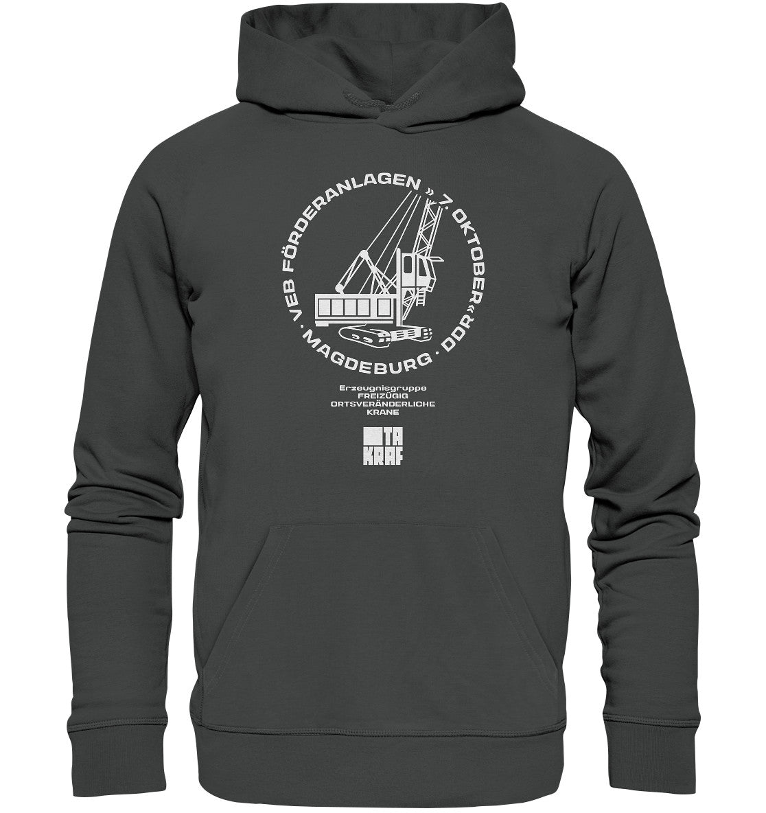 PREMIUM ORGANIC HOODIE UNISEX • VEB FÖRDERANLAGEN & KRANE MAGDEBURG
