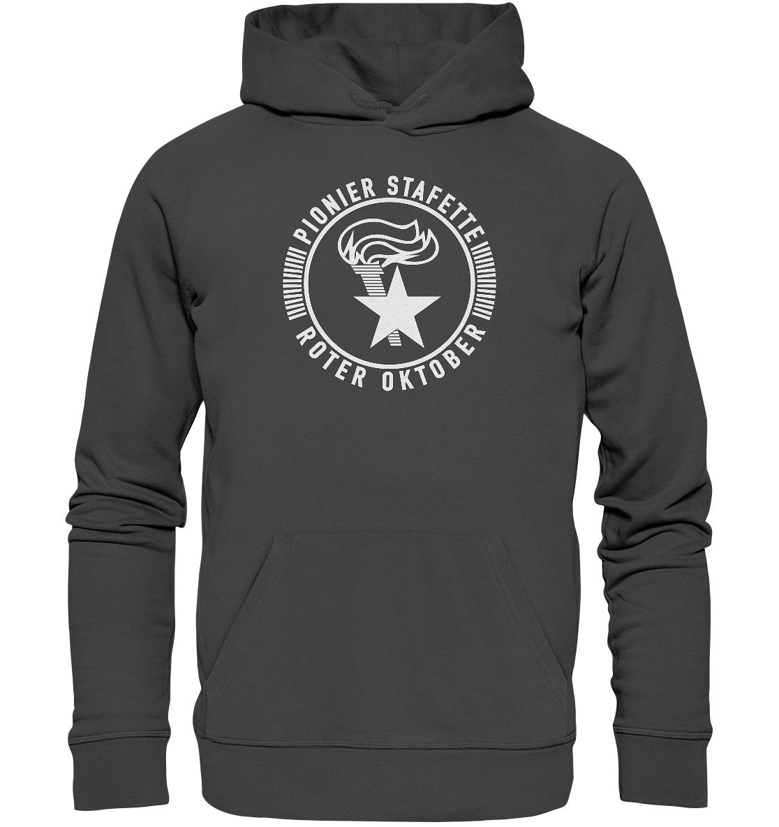 DDR Ostalgie Kapuze / Organic Hoodie Unisex • PIONIER-STAFETTE ROTER OKTOBER