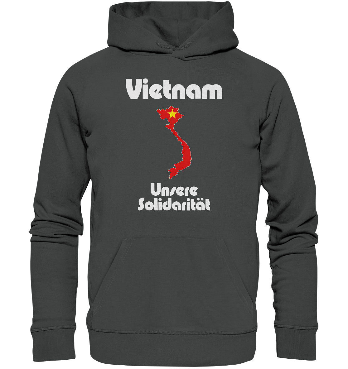 DDR Ostalgie Kapuze / Organic Hoodie Unisex • SOLIDARITÄT MIT VIETNAM
