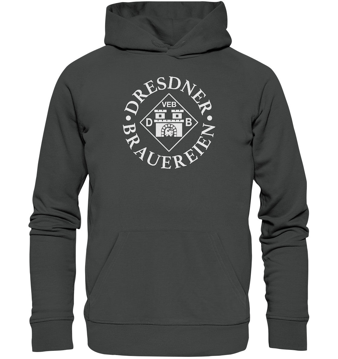 DDR Ostalgie Kapuze / Organic Hoodie Unisex • VEB DRESDNER BRAUEREIEN