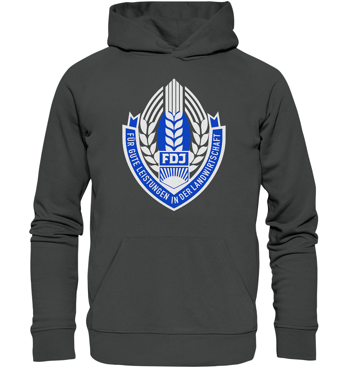 DDR Ostalgie Kapuze / Organic Hoodie Unisex • FDJ - FÜR GUTE LEISTUNGEN IN DER LANDWIRTSCHAFT