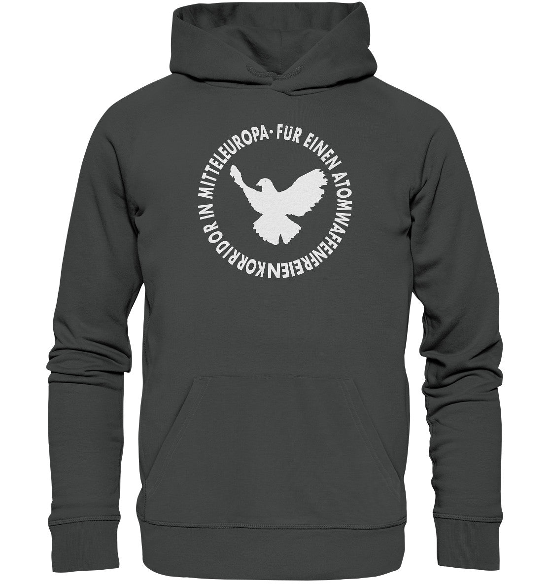 DDR Ostalgie Kapuze / Organic Hoodie Unisex • ATOMWAFFENFREIES MITTELEUROPA - WEISS