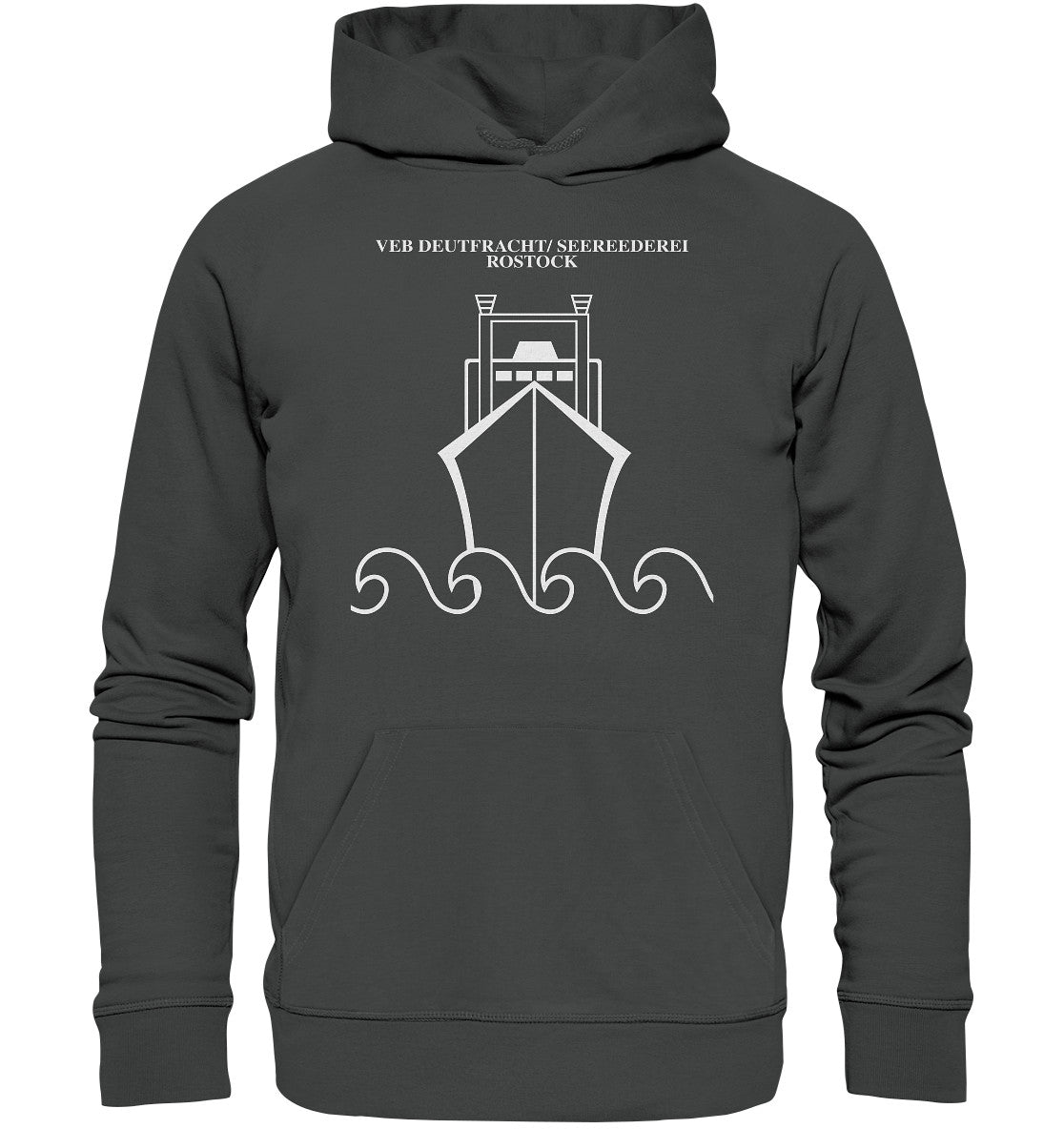 PREMIUM ORGANIC HOODIE UNISEX • VEB DEUTFRACHT SEEREEDEREI ROSTOCK
