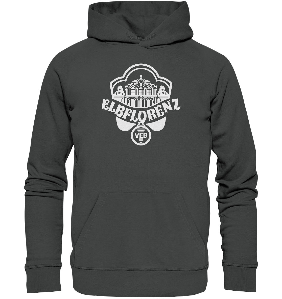 DDR Ostalgie Kapuze / Organic Hoodie Unisex • VEB ELBFLORENZ DRESDEN
