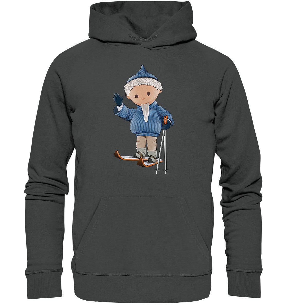 DDR Ostalgie Kapuze / Organic Hoodie Unisex • UNSER SANDMÄNNCHEN - AUF SKIERN (PU 422)