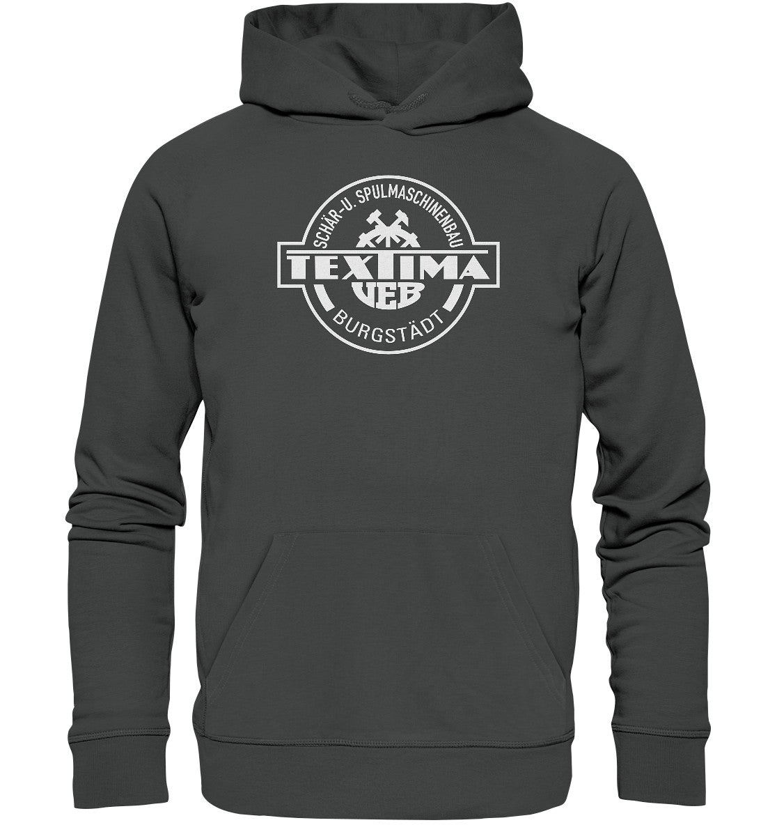 DDR Ostalgie Kapuze / Organic Hoodie Unisex • VEB TEXTIMA BURGSTÄDT
