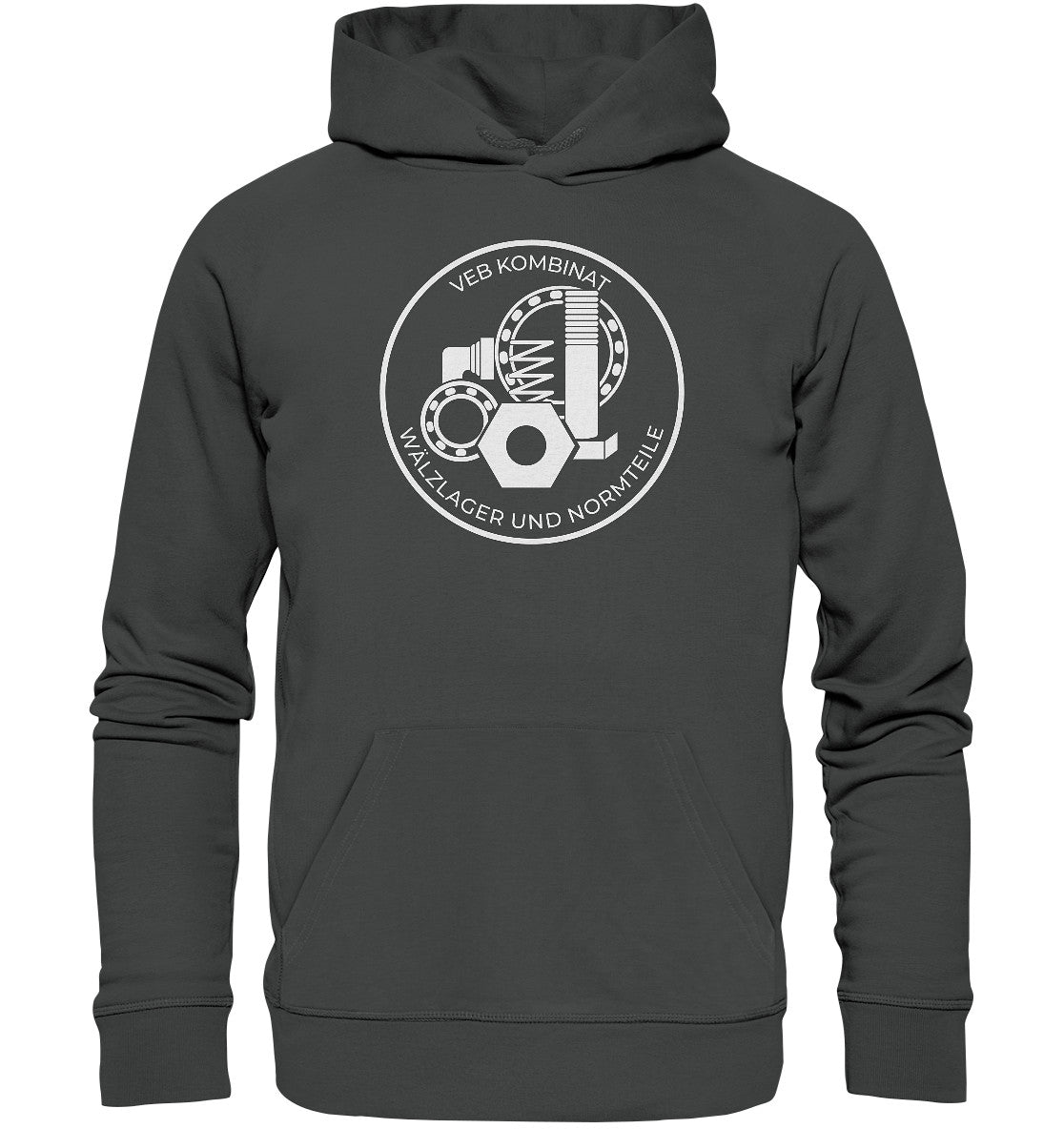 DDR Ostalgie Kapuze / Organic Hoodie Unisex • VEB WÄLZLAGER UND NORMTEILE KARL-MARX-STADT