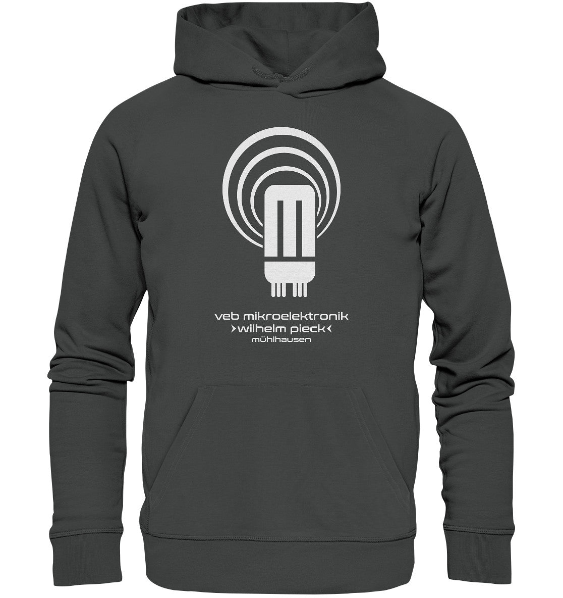 DDR Ostalgie Kapuze / Organic Hoodie Unisex • VEB MIKROELEKTRONIK WILHELM PIECK MÜHLHAUSEN