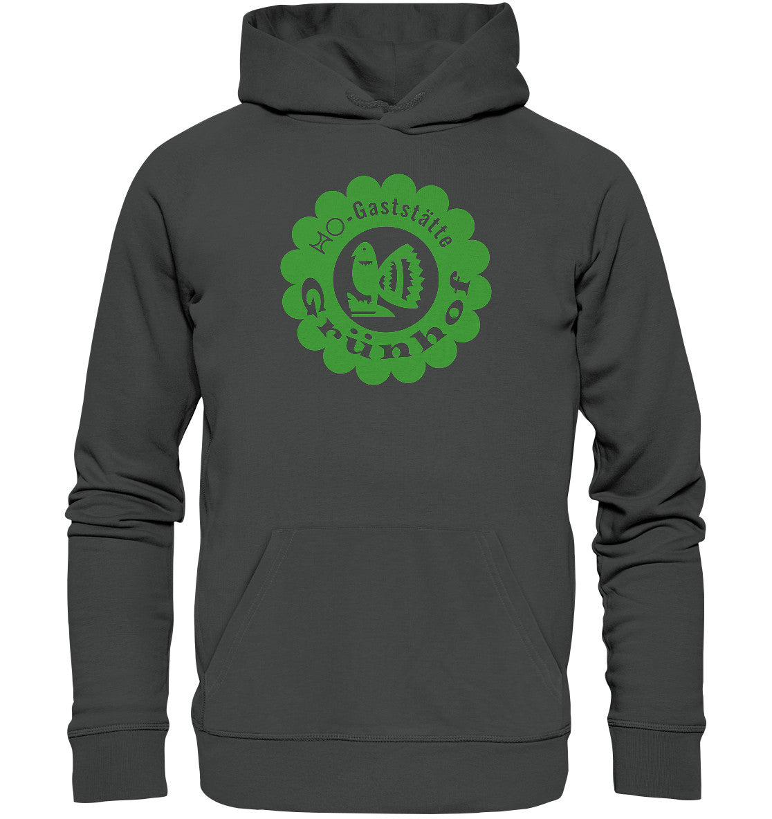DDR Ostalgie Kapuze / Organic Hoodie Unisex • HO GASTSTÄTTE GRÜNHOF