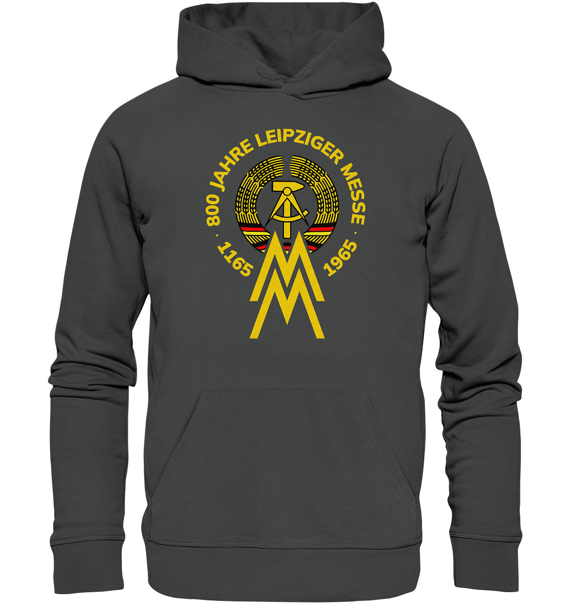 DDR Ostalgie Kapuze / Organic Hoodie Unisex • 800 JAHRE LEIPZIGER MESSE