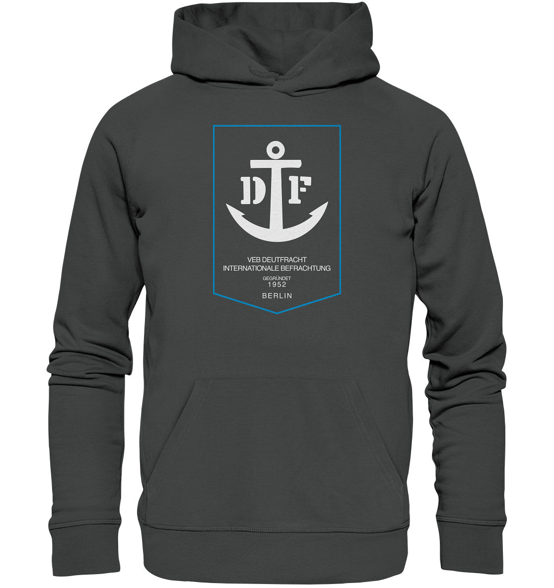 DDR Ostalgie Kapuze / Organic Hoodie Unisex • VEB DEUTFRACHT