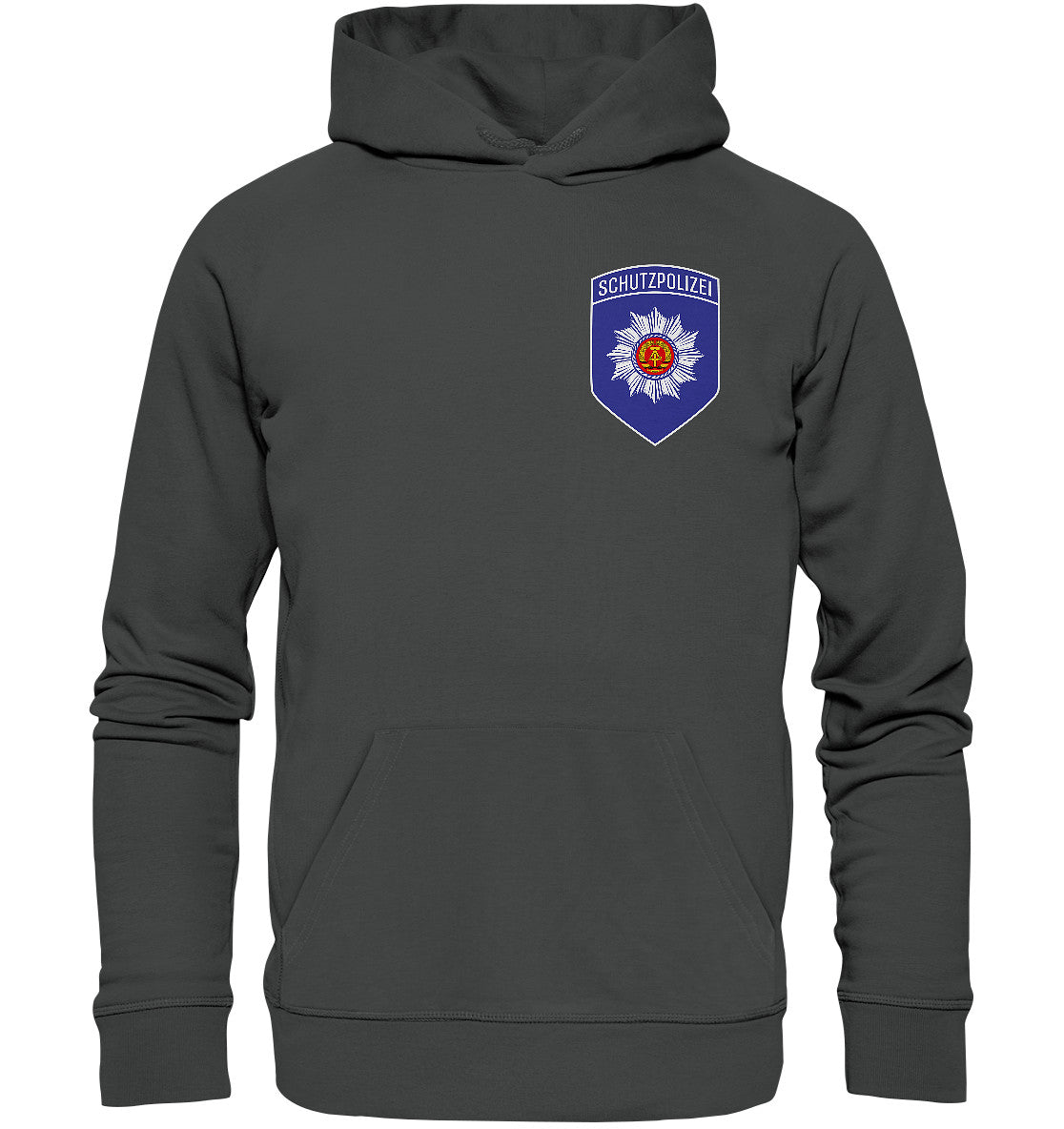 DDR Ostalgie Kapuze / Organic Hoodie Unisex • ZK - ZENTRALE KRÄFTE SCHUTZPOLIZEI