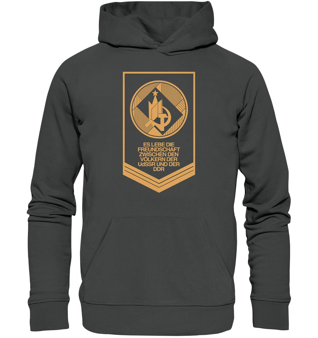 DDR Ostalgie Kapuze / Organic Hoodie Unisex • FREUNDSCHAFT UDSSR - DDR