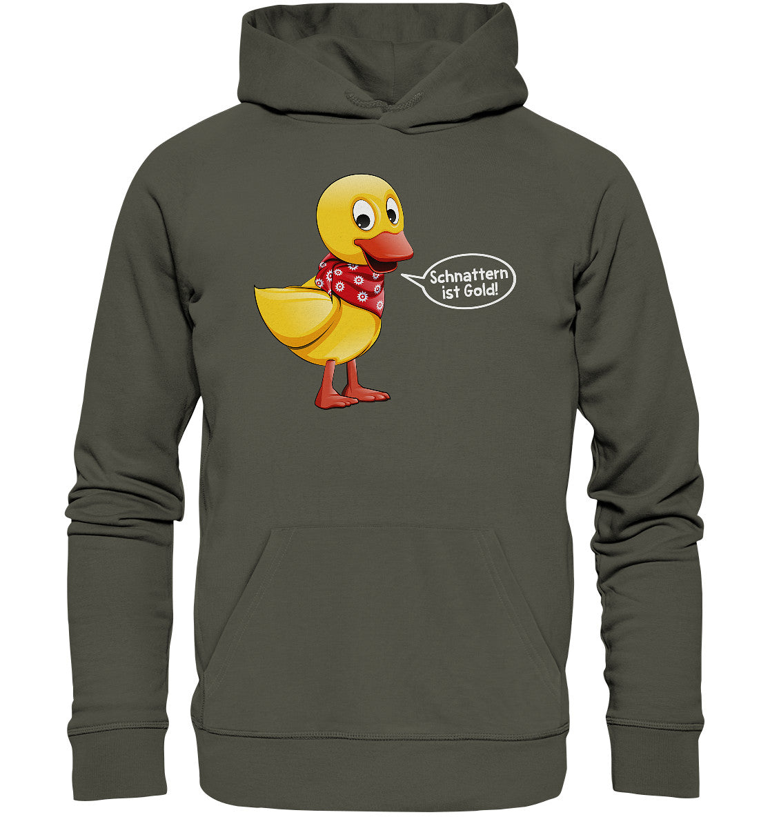 DDR Ostalgie Kapuze / Organic Hoodie Unisex • UNSER SANDMÄNNCHEN - SCHNATTERINCHEN - SCHNATTERN IST GOLD!