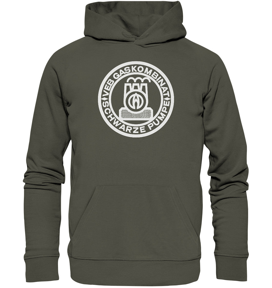 DDR Ostalgie Kapuze / Organic Hoodie Unisex • GASKOMBINAT SCHWARZE PUMPE