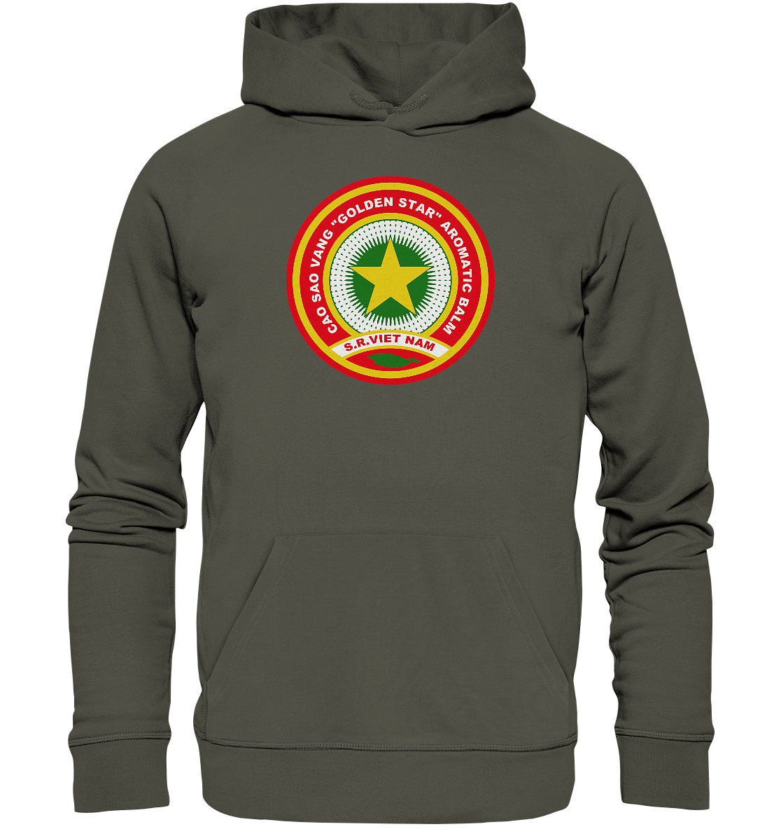 DDR Ostalgie Kapuze / Organic Hoodie Unisex • VIETNAMESISCHE SALBE GOLDEN STAR