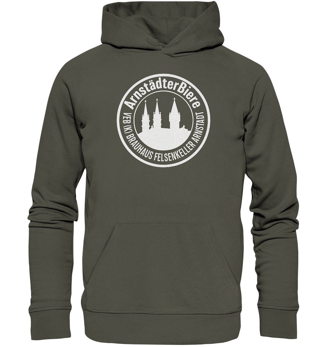 DDR Ostalgie Kapuze / Organic Hoodie Unisex • VEB BRAUHAUS FELSENKELLER ARNSTADT