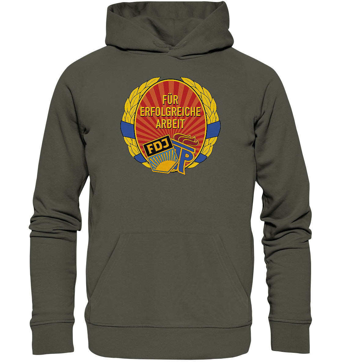 DDR Ostalgie Kapuze / Organic Hoodie Unisex • ABZEICHEN - FÜR ERFOLGREICHE ARBEIT