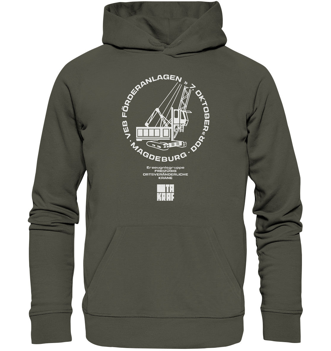 PREMIUM ORGANIC HOODIE UNISEX • VEB FÖRDERANLAGEN & KRANE MAGDEBURG