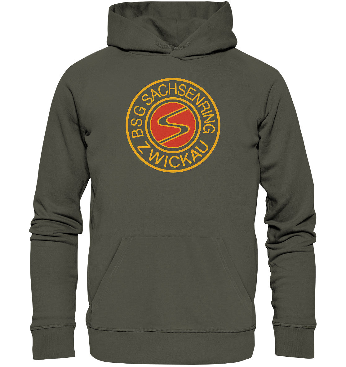 DDR Ostalgie Kapuze / Organic Hoodie Unisex • BSG SACHSENRING ZWICKAU
