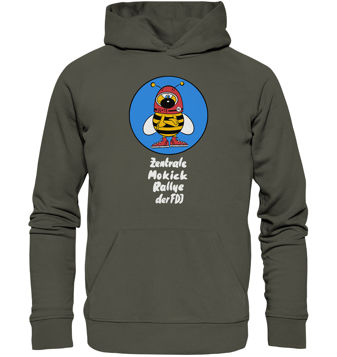 DDR Ostalgie Kapuze / Organic Hoodie Unisex • ZENTRALE MOKICK RALLYE DER FDJ