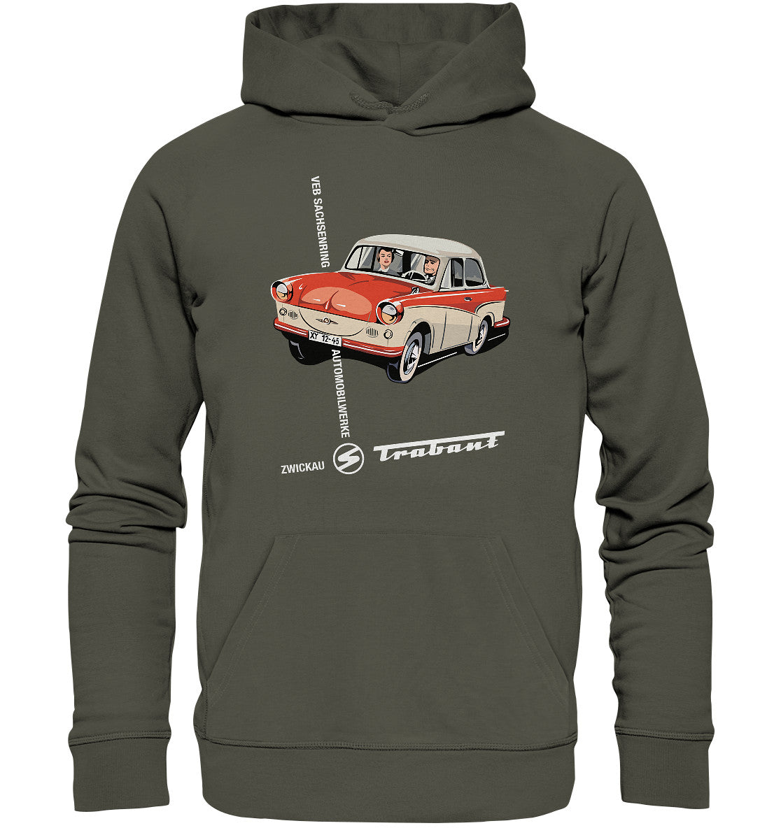 DDR Ostalgie Kapuze / Organic Hoodie Unisex • VEB SACHSENRING ZWICKAU