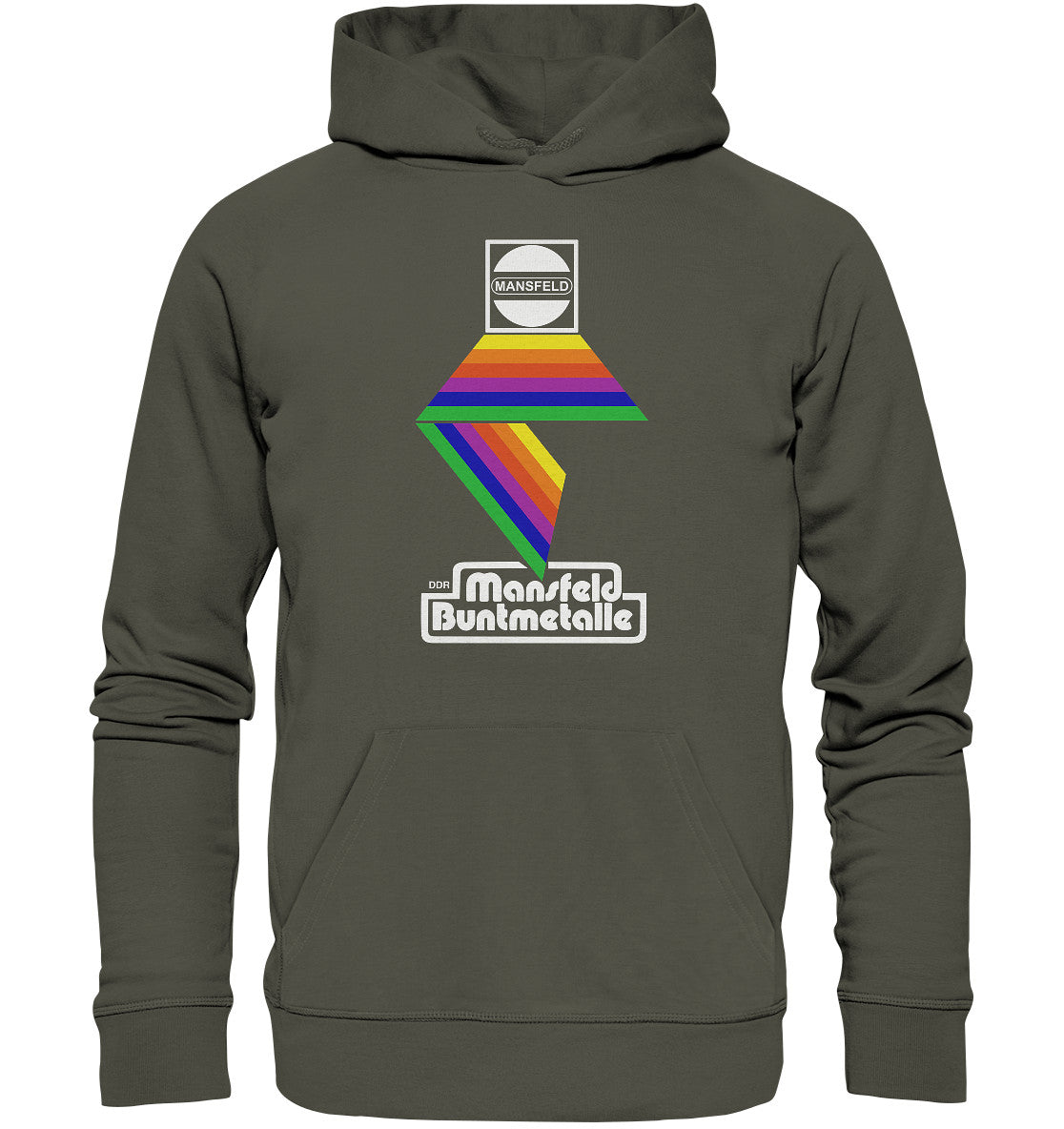 DDR Ostalgie Kapuze / Organic Hoodie Unisex • DDR MANSFELD BUNTMETALLE