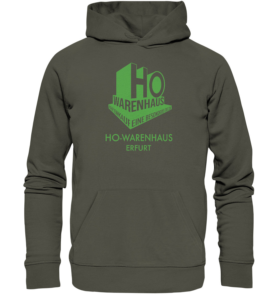 DDR Ostalgie Kapuze / Organic Hoodie Unisex • HO WARENHAUS ERFURT