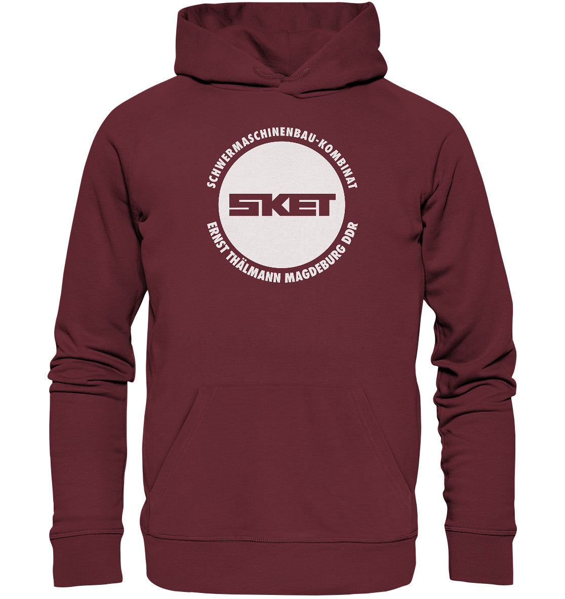 DDR Ostalgie Kapuze / Organic Hoodie Unisex • SKET ERNST THÄLMANN SCHWERMASCHINENKOMBINAT