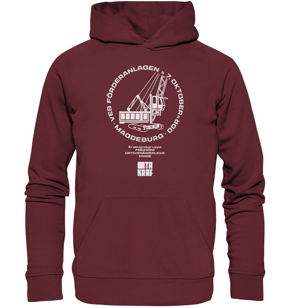 PREMIUM ORGANIC HOODIE UNISEX • VEB FÖRDERANLAGEN & KRANE MAGDEBURG