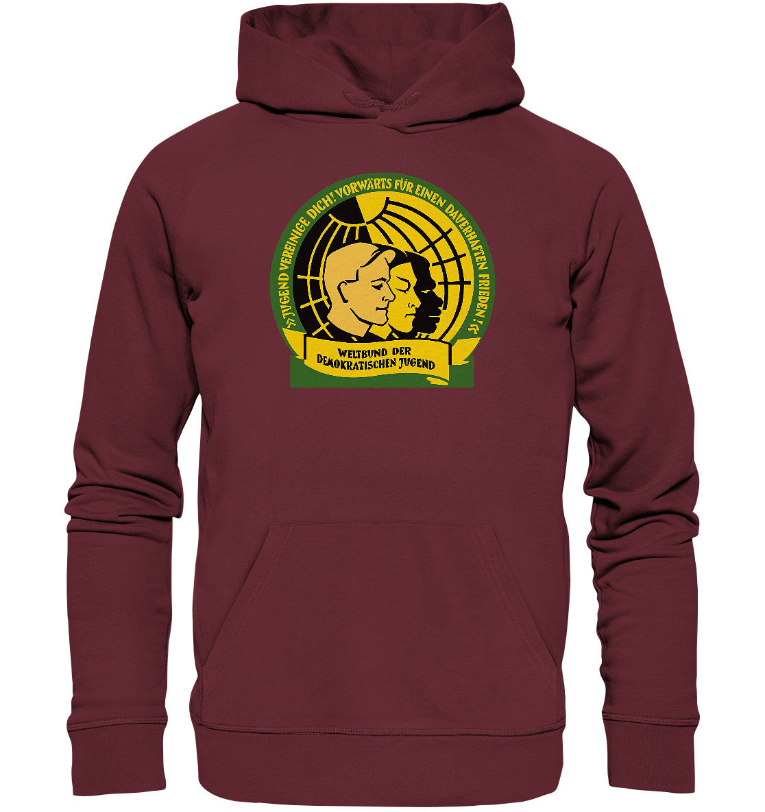 DDR Ostalgie Kapuze / Organic Hoodie Unisex • WELTBUND DER JUGEND