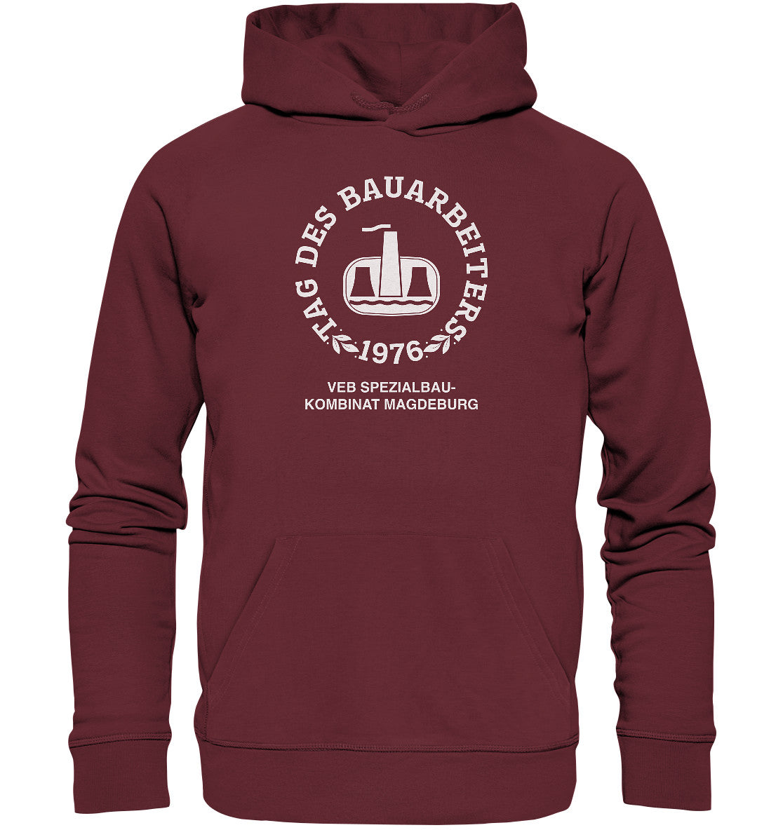 DDR Ostalgie Kapuze / Organic Hoodie Unisex • VEB SPEZIALBAUKOMBINAT MAGDEBURG