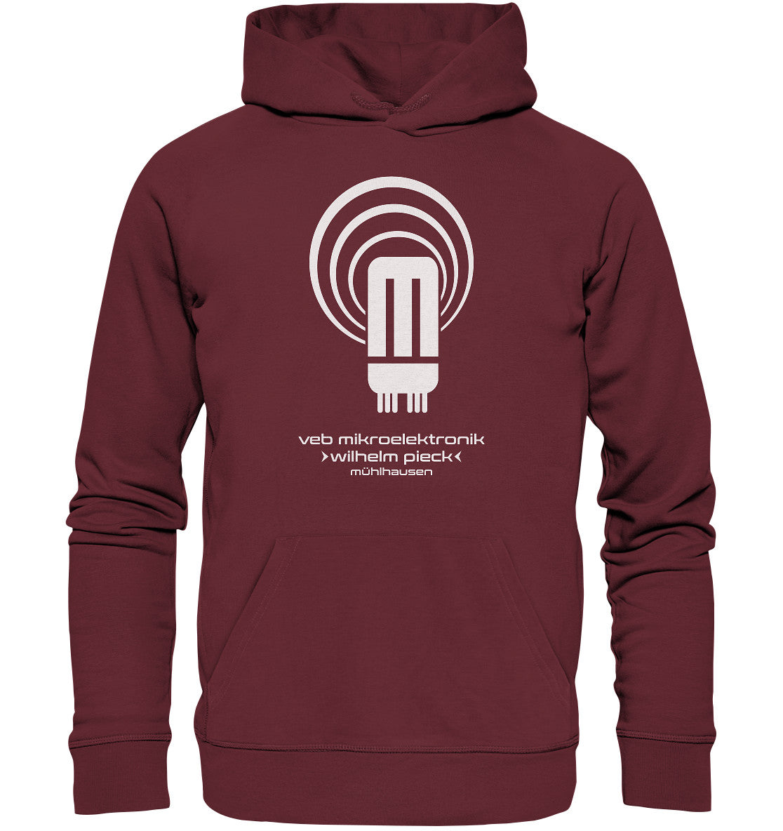 DDR Ostalgie Kapuze / Organic Hoodie Unisex • VEB MIKROELEKTRONIK WILHELM PIECK MÜHLHAUSEN