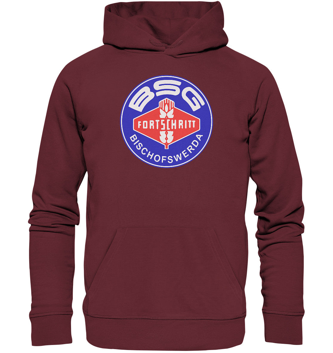 DDR Ostalgie Kapuze / Organic Hoodie Unisex • BSG FORTSCHRITT BISCHOFSWERDA